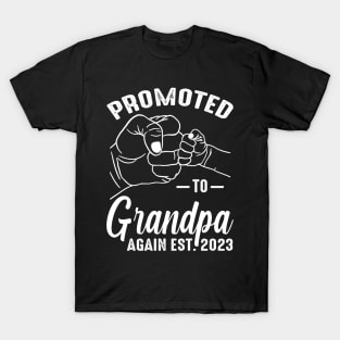 Promoted To Grandpa Again 2023 T-Shirt